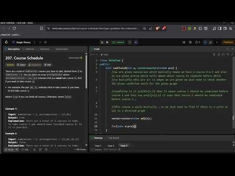 Leetcode 207 | Course Schedule | Graphs