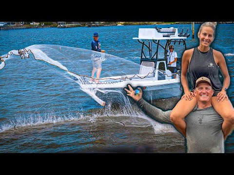 Cast Netting Huge Shrimp {Catch Clean Cook} Shrimp Boil  with DeerMom!