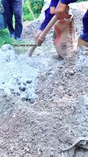 Dry Cement and Sand Mixing Process | Manual Mortar Preparation on Site