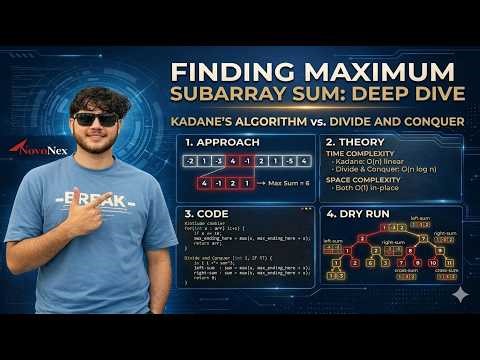 Maximum Subarray Sum (Divide & Conquer) || Emon Rahman