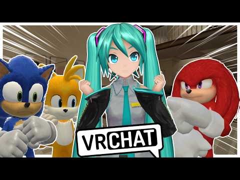 Team Movie Sonic Meets Hatsune Miku In VRCHAT?!