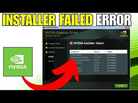 How To Fix NVIDIA Installer Failed Error In Windows