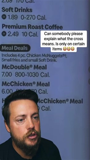 what does the cross on the menu mean?!