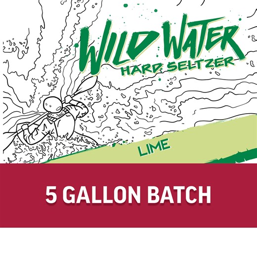 Flash Brewing® | Wild Water Lime Hard Seltzer | 5 Gallon Recipe Kit | Just Mix & Ferment