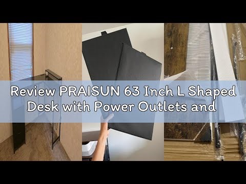 Review PRAISUN 63 Inch L Shaped Desk with Power Outlets and USB-C Port, Computer Corner Home Office