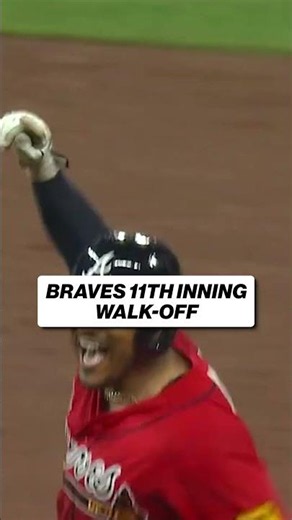 The Braves walk it off against the Nationals in the 11th! 🔥 #mlb #braves #walkoff