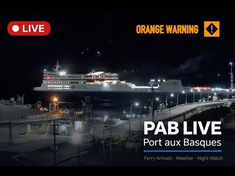 STORM ALERT PAB LIVE – Harbour Cam (24/7) | Tilley Cam | Port aux Basques, NL