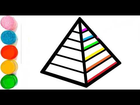 How To Draw a Cute Pyramid Drawing | Beautiful Pyramid Drawing for Kids | Easy Pyramid Drawing