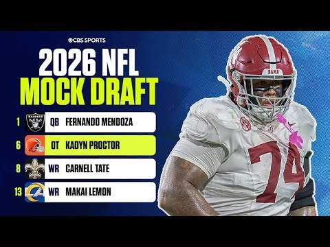 3-ROUND 2026 NFL Mock Draft: Browns draft Kadyn Proctor to fill LT position, Saints get Carnell Tate