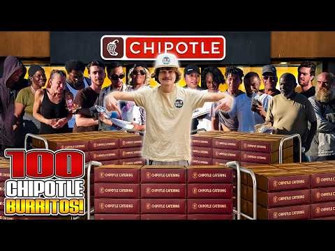 100 Chipotle Burritos For The Homeless!