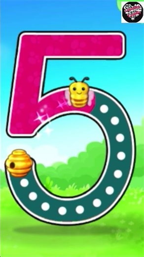 Trace Number 5 | Learn Numbers for Kids #shorts #youtubeshorts #videosforkids #educationalvideos
