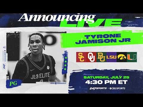 LIVE: 4-star PG Tyrone Jamison Jr Announces College Commitment | No. 38 Overall