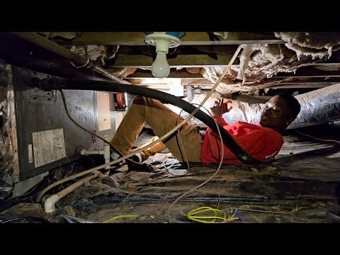 Hands On HVAC Training Apprentice in Crawlspace Toughest Job Yet! Real HVAC Work