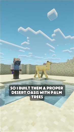 Every Camel Needs an Oasis! #minecraft #zoominecraft #designy #mcyt #minecraftbuilding