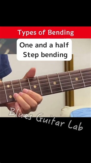 Types of bending | 300+ blues licks with TABs + theory notes inside BGL Membership. Link in bio.