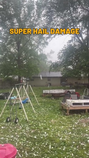 Super Large Hail Damage