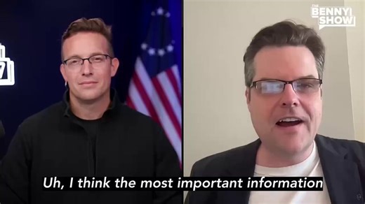 Benny Johnson asked Matt Gaetz What Is the Most Disturbing Alien Finding He Learned In Congress:Alien 'Breeding Programs' and 'Non-Human Biologics'"I had someone come and brief me who was in a military uniform, worked for the United States Army, that was briefing me on the locations of hybrid breeding programs where captured aliens were breeding with humans to create some hybrid race that could engage in intergalactic communication. An actual uniformed member of the United States Army briefed me