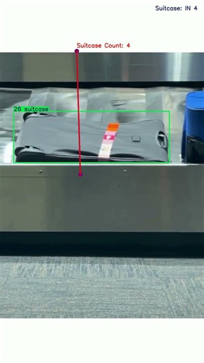 🚨 AI Counting Suitcases in Real-Time 🎒 | Smart Airport Vision 🤖✈️ #Shorts #shorts