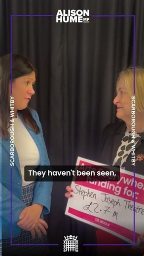 Culture Secretary Lisa Nandy speaks with me about arts funding for Scarborough.