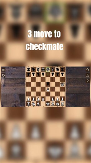 3 moves to win the game in Beginners simple move 😃 #chess