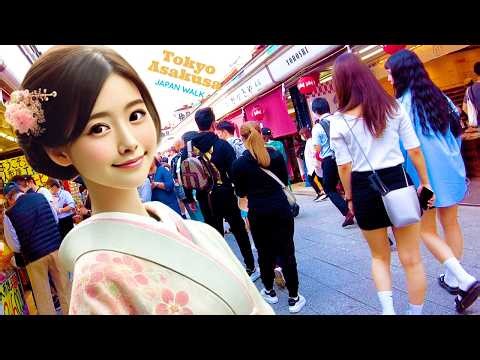 Tokyo Asakusa 🐶 Experience the Japanese spirit 💖 4K Nonstop 1 Hour