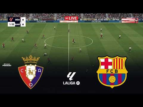 🔴OSASUNA vs BARCELONA - La Liga 2026 Match | Pes 21 Gameplay Simulation