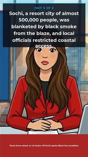 Naval drone attack on oil tanker off Sochi sparks Black Sea escalation | Media Fact Checker #Shorts