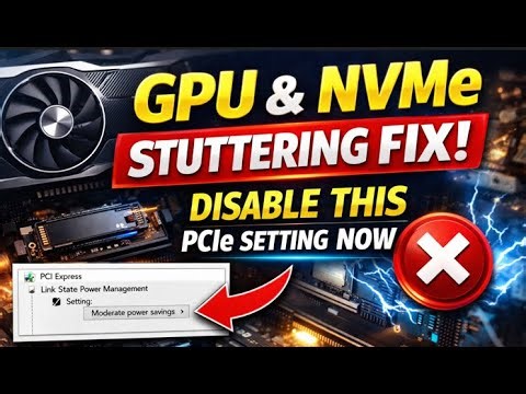 GPU & NVMe Stuttering Fix! Disable This PCIe Setting Now