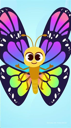 Colorful Rainbow Butterfly 🦋🌈 The Caterpillar Turned Into a Butterfly | #JunyTony #shorts