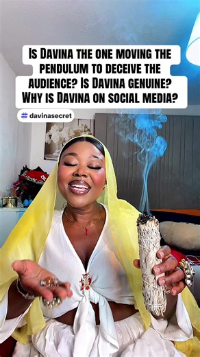 Is Davina the one moving the pendulum to deceive the audience? Is Davina genuine? Why is Davina on social media? #davinasecret #whattowatch #nigeriantiktok🇳🇬 #divination #nigeria