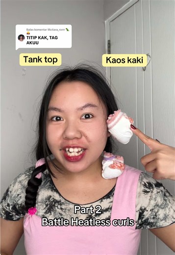 Heatless Curls Comparison: Tank Top vs. Kaos Kaki