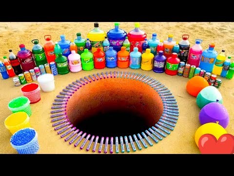 Experiment: Big Toothpaste Eruption From Giant Coca-Cola Rocket, Mtn Dew, Fanta, Cola and Mentos