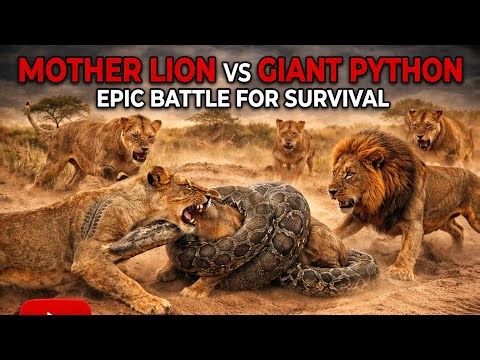 Mother Lion vs Giant Python: An Epic Battle for Survival