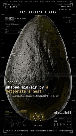 shaped mid-air by a meteorite's heat · Tektite #theerrorcodex