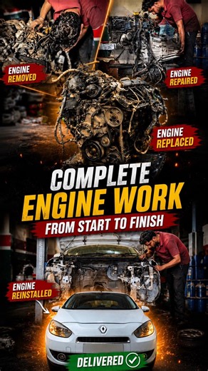 Engine Removed, Repaired & Reinstalled! | Renault Fluence Complete Engine Work