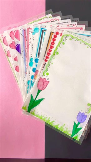 10 most beautiful and easy border designs for projects. #frontpage #projectdesignideas #viralshorts