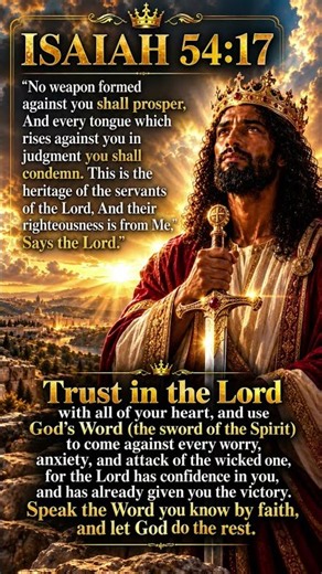 No Weapon Formed Against You Shall Prosper Today #faith #love #shorts #jesus#bible#god#inspiration