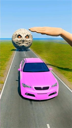 Big & Small Cars vs Giant Hand Slap - BeamNG.drive