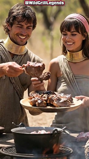 Cooking Giant Python Meat Over Fire | Primitive Survival Cooking