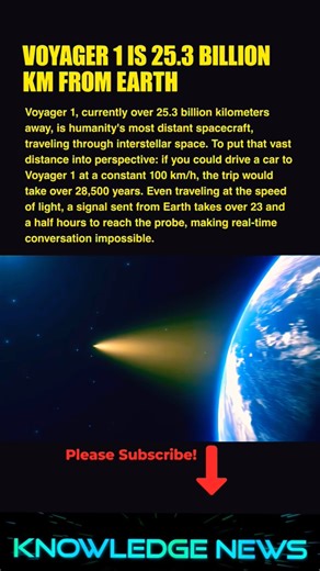 🌎📡 Voyager 1 is 25.3 Billion Kilometres from Earth #shorts #space #astronomy #universe