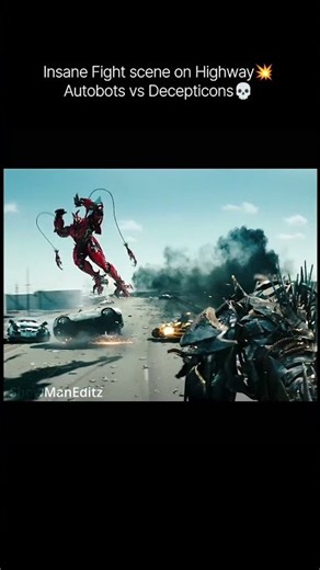 हाईवे पर ऐसा एक्शन कभी नहीं देखा होगा! 💀 |Transformers 3 Chase scene 🔥 #edits #phonkedit