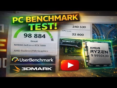 RTX 5080 + Ryzen 9 9950X3D Benchmarks 🔥 | UserBenchmark & 3DMark Results