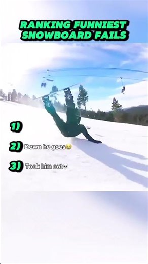 Funniest snowboard fails😂