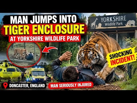 SHOCKING! Man Jumps Into Tiger Enclosure at Yorkshire Wildlife Park | Breaking News