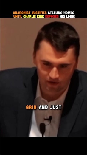 Anarchist justifies stealing homes until charlie Kirk exposis his logic #charliekirk #debate