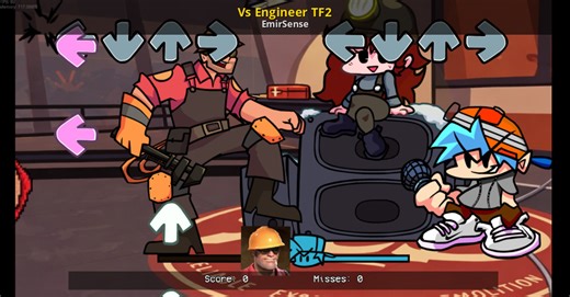 Vs Engineer TF2 Mod for Friday Night Funkin' | FNF Mods