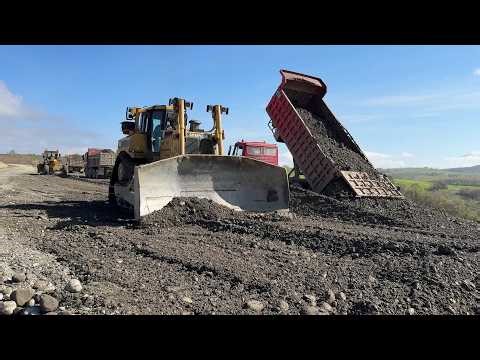 Bulldozer, Cat 140G Grader & Compaction Rollers Building the Road Base - Sotiriadis/Labrianidis 4k