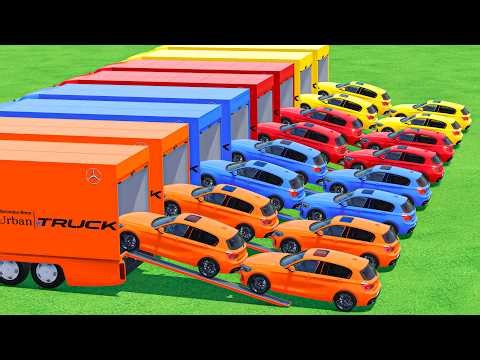 Transport With Colors | Super Cars Double BMW With Urban In Fs22 | Farming Simulator 22