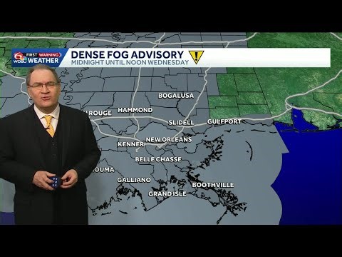 Weather Impact Day Wednesday; Dense Fog Advisory through noon.
