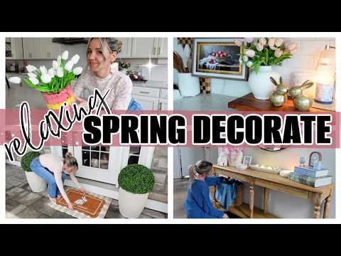 Spring Decorate With Me 🌷 Cozy Home Refresh + DIY Banner (Relaxing)